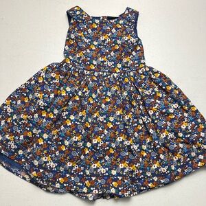 Next Blue Floral Pleated A-Line dress